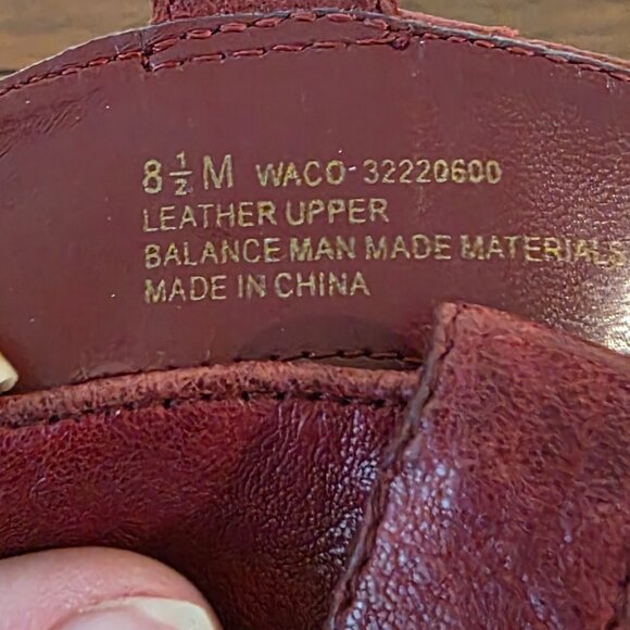 Franco Sarto Red Waco Leather Pointed Cowboy Western Bootie Sz 8.5 - Picture 10 of 10